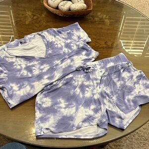 Wildfox Lavender tie die pajama set